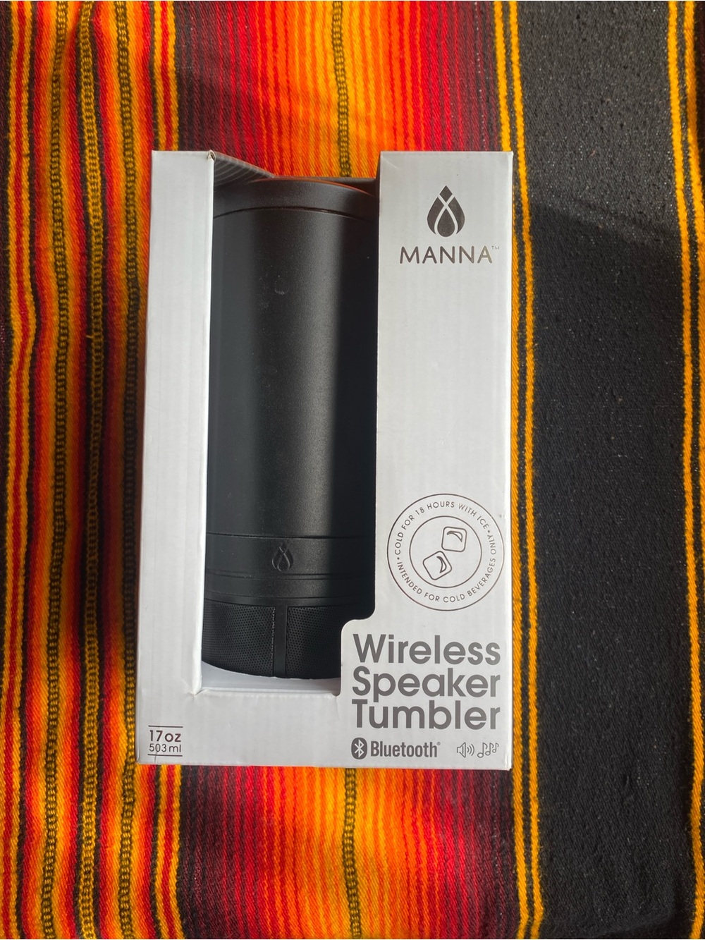Manna Black Wireless Speaker Tumbler